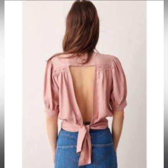 ba&sh bacary eyelet open back top - Picture 2 of 10